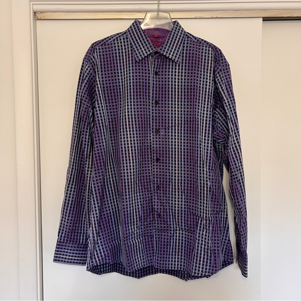 Men's Purple Checkered Shirt
